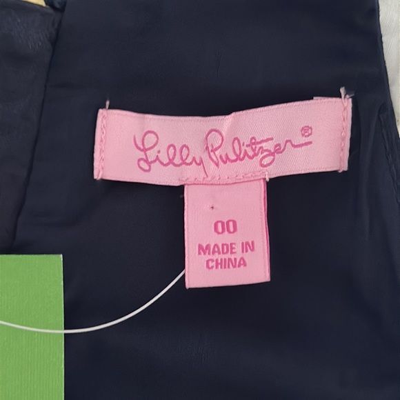 NWT Lilly Pulitzer Annabelle True Navy Gold Lace Stripe Shift Dress Size 00 - Picture 5 of 16